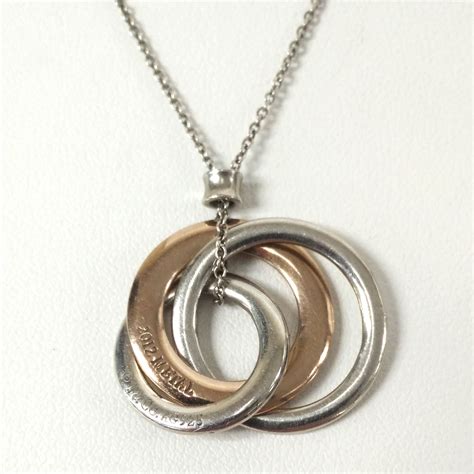 tiffany interlocking circles necklace silver